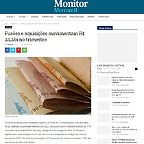 Fuses e aquisies movimentam R$ 24,4bi no trimestre